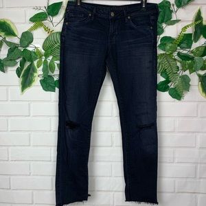 Citizens of humanity blue distress skinny jeans 28